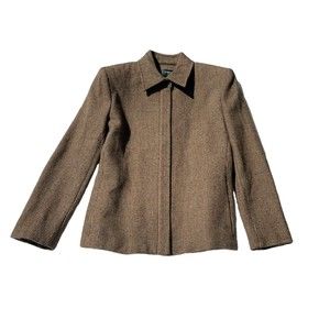 Ralph Lauren Brown Houndstooth Jacket